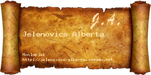Jelenovics Alberta névjegykártya